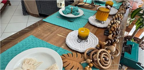 Mesa de jantar decorada